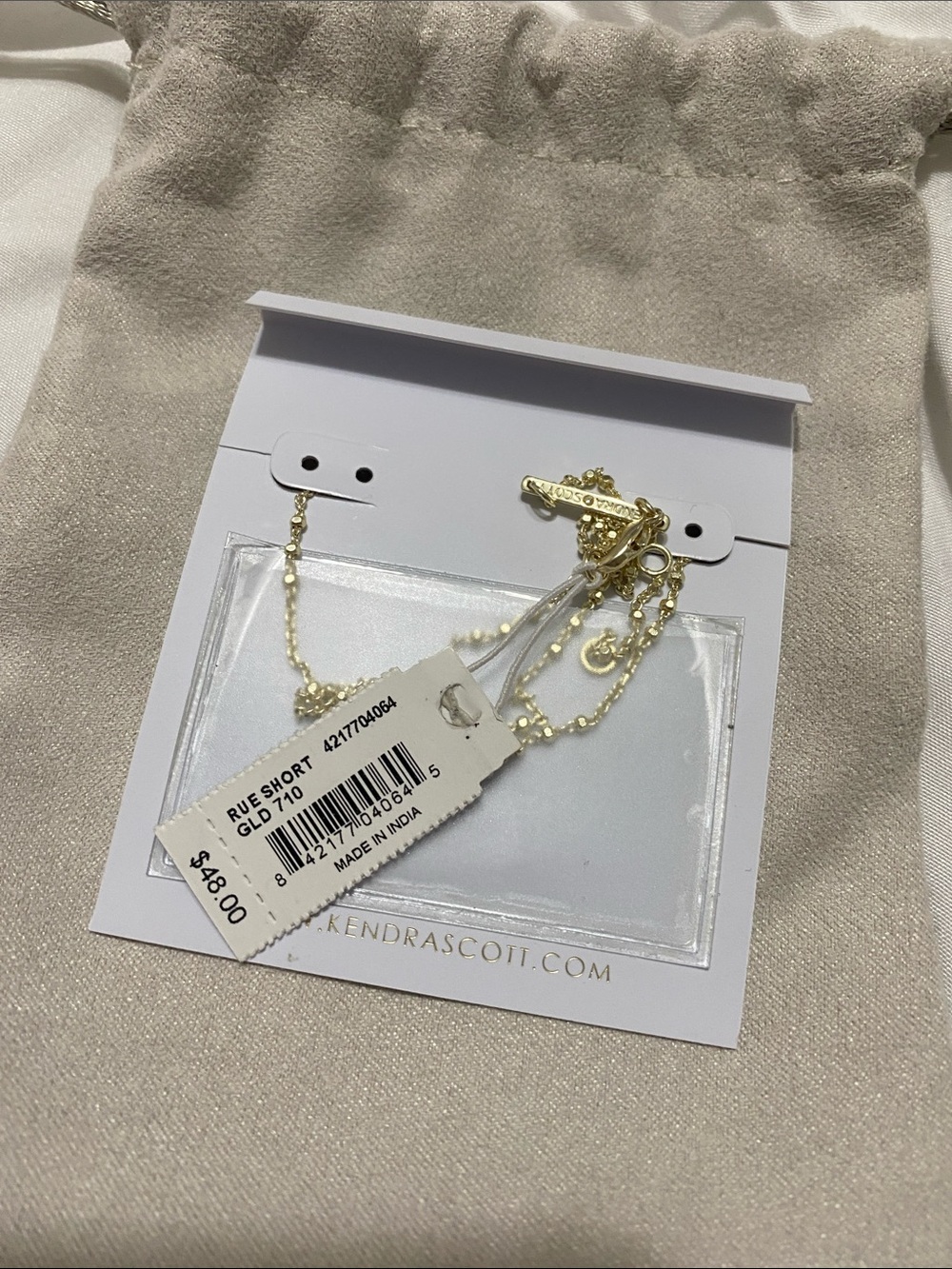 Kendra Scott Gold Flower Short Pendant Necklace - Picture 3 of 3